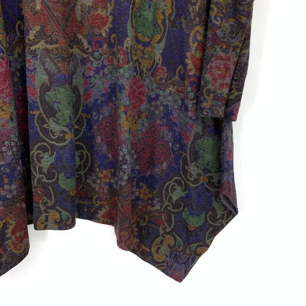 Soft Surroundings Women's L Tunic Top Multicolor Baroque Tapestry Asymmetrical - Picture 4 of 6